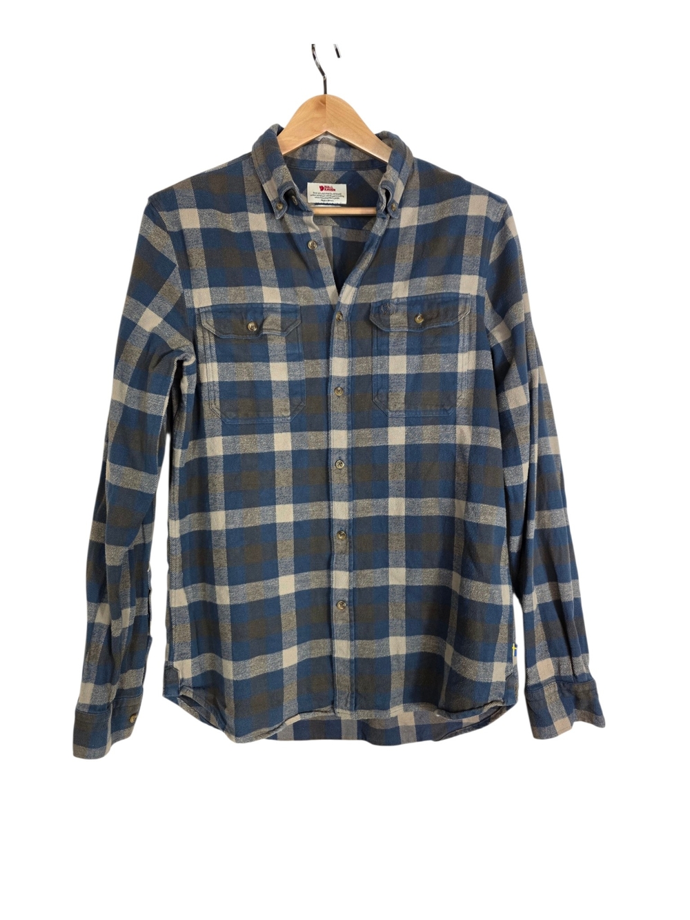 Fjallraven Men's Flannel Plaid Classic Button-Down Shirt - Blue & Gray